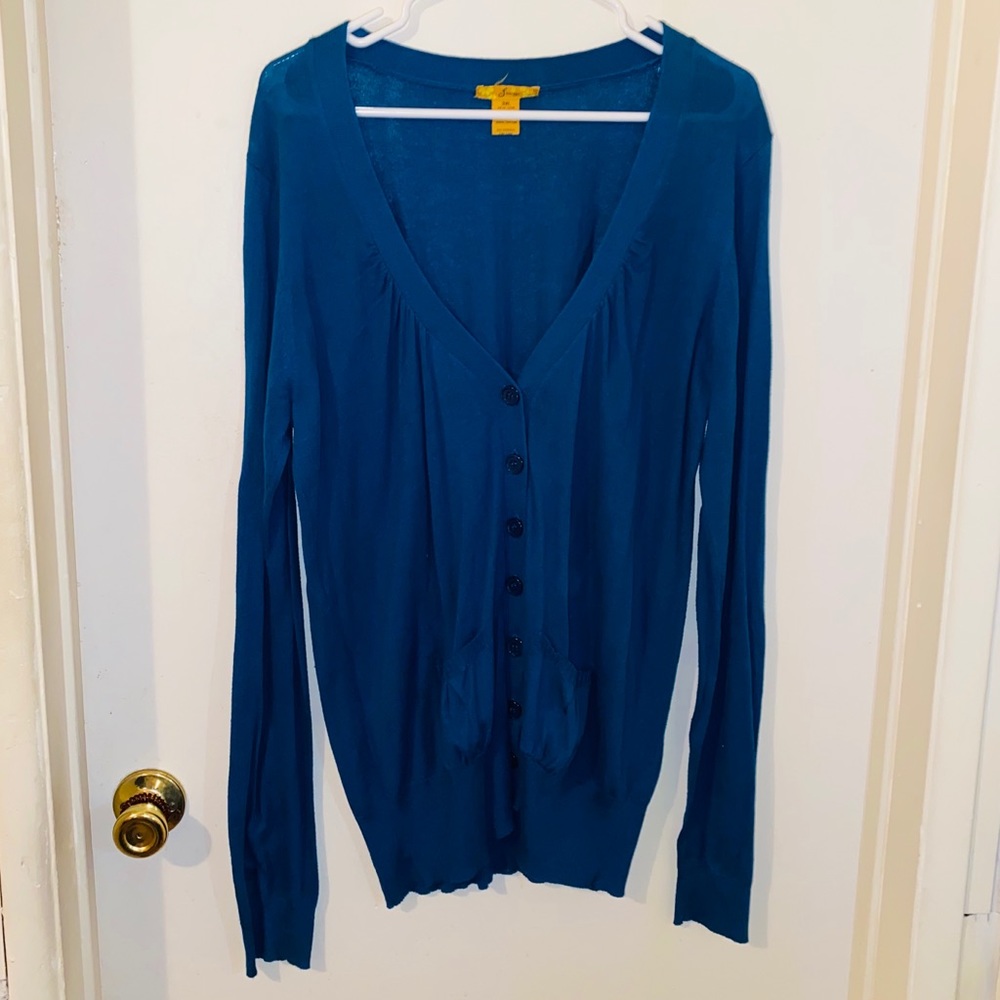 Finesse blue cardigan with pockets